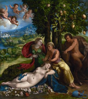 Mythological Scene by Dosso Dossi Oil Painting