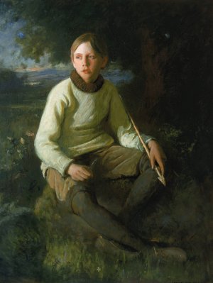 The Boy with the Arrow by Douglas Volk Oil Painting