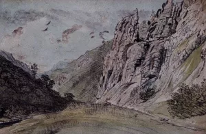 Dovedale, Derbyshire Up Stream painting by Dr. William Crotch