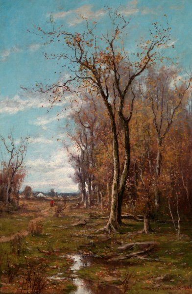 Main Product Photo of Autumn Landscape  Painting by Du Bois Fenelon Hasbrouck