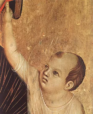 Crevole Madonna Detail by Duccio Di Buoninsegna Oil Painting