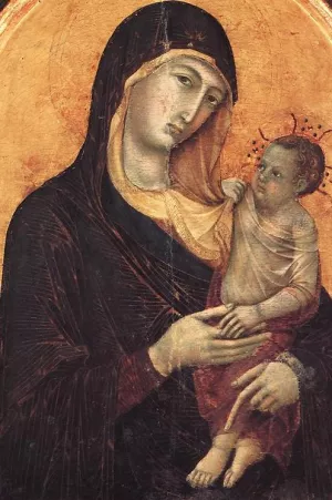 Madonna and Child with Six Angels by Duccio Di Buoninsegna - Oil Painting Reproduction