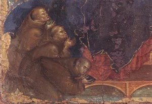 Madonna of the Franciscans Detail by Duccio Di Buoninsegna Oil Painting