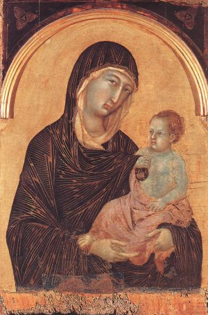 Polyptych No. 28 Detail by Duccio Di Buoninsegna Oil Painting