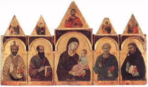 Polyptych No. 28 by Duccio Di Buoninsegna - Oil Painting Reproduction