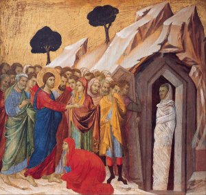 The Raising of Lazarus by Duccio Di Buoninsegna Oil Painting