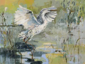 Shoreline Bird 1 by Dusza Oil Painting
