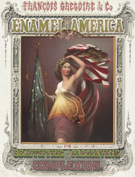 Francois Gregoire and Co. enamel of America for beautifying and preserving the complexion  by Duval & Hunter - Hand-Painted Oil Painting Reproduction