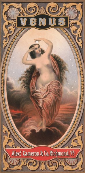 Venus. Alexr. Cameron and Co. Richmond, Va. by Duval & Hunter Oil Painting