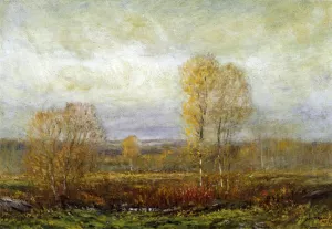 Autumn Day by Dwight W. Tryon - Oil Painting Reproduction