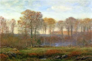 Autumn - New England by Dwight W. Tryon - Oil Painting Reproduction