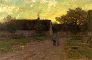 End of the Day by Dwight W. Tryon Oil Painting