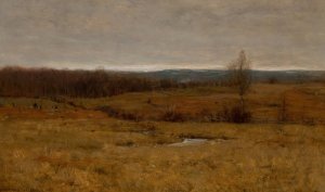Landscape, December 1887 by Dwight W. Tryon Oil Painting