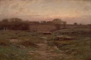 Landscape by Dwight W. Tryon Oil Painting