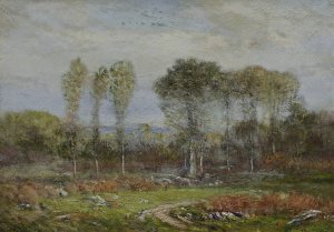 Morning in September by Dwight W. Tryon Oil Painting