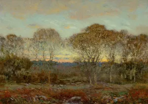 Sunset by Dwight W. Tryon Oil Painting