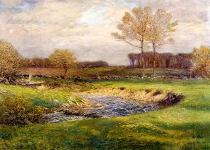 The Brook in May by Dwight W. Tryon - Oil Painting Reproduction