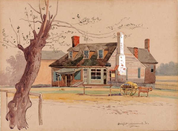 Main Product Photo of Williamsburg Post Office  Painting by Dwight Williams
