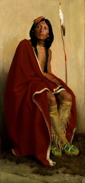 Elk-Foot Of The Taos Tribe by Eanger Irving Couse - Hand-Painted Oil Painting Reproduction