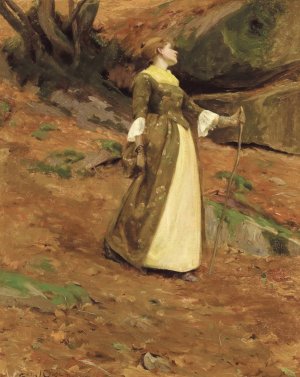 Portrait of Virginia Couse by Eanger Irving Couse Oil Painting