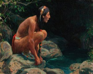 The Spirit of the Pool by Eanger Irving Couse Oil Painting