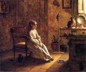 A Child's Menagerie painting by Eastman Johnson