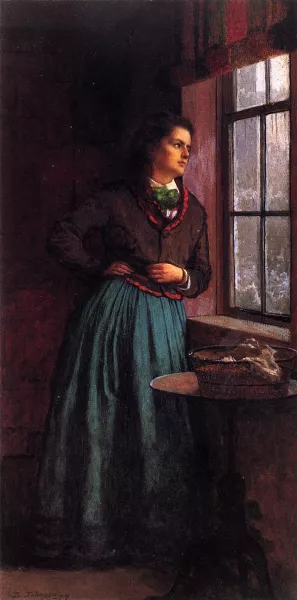 A Day Dream painting by Eastman Johnson