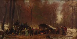 A Different Sugaring Off by Eastman Johnson Oil Painting