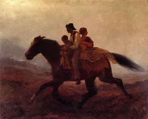 A Ride for Freedom - The Fugitive Slaves Oil painting by Eastman Johnson