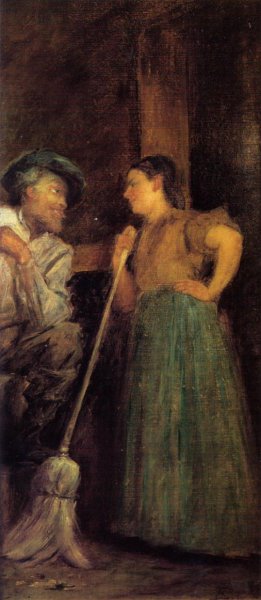 Main Product Photo of A Rustic Courtship Painting by Eastman Johnson