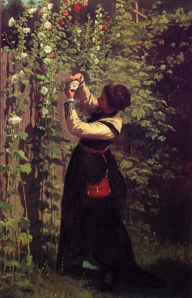 Main Product Photo of Catching the Bee Painting by Eastman Johnson