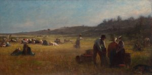 Cranberry Pickers by Eastman Johnson Oil Painting