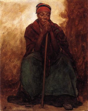 Dinah, Portrait of a Negress by Eastman Johnson Oil Painting