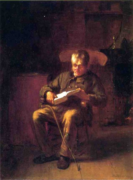 Main Product Photo of Dropping Off Painting by Eastman Johnson