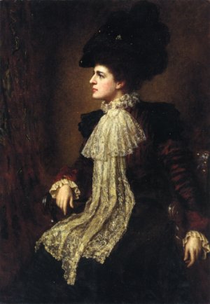 Ethel Eastman Johnson Conkling by Eastman Johnson Oil Painting