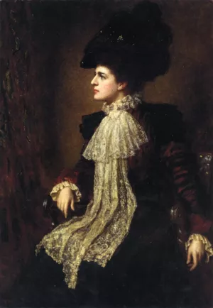 Ethel Eastman Johnson Conkling by Eastman Johnson Oil Painting