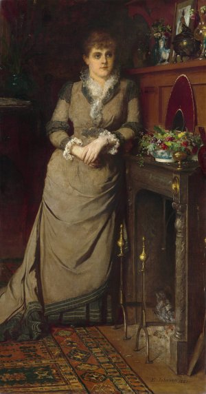 Harriet Hubbard Ayer by Eastman Johnson Oil Painting