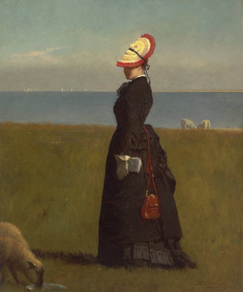 Lambs,Nantucket  by Eastman Johnson - Hand-Painted Oil Painting Reproduction