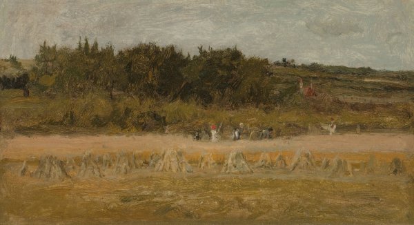 Landscape Sketch by Eastman Johnson - Hand-Painted Oil Painting Reproduction