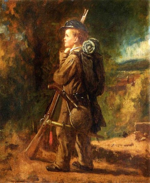 Little Soldier by Eastman Johnson - Hand-Painted Oil Painting Reproduction