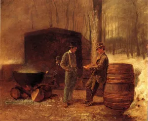 Measurement and Contemplation by Eastman Johnson Oil Painting
