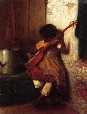 Musical Instinct by Eastman Johnson Oil Painting