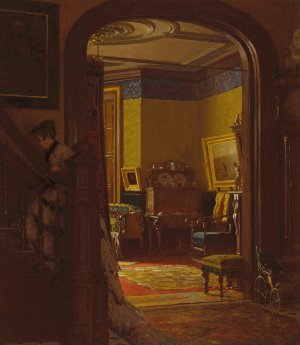 Not at Home by Eastman Johnson Oil Painting