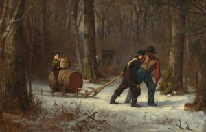On Their Way to Camp by Eastman Johnson Oil Painting