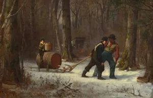 On Their Way to Camp by Eastman Johnson Oil Painting