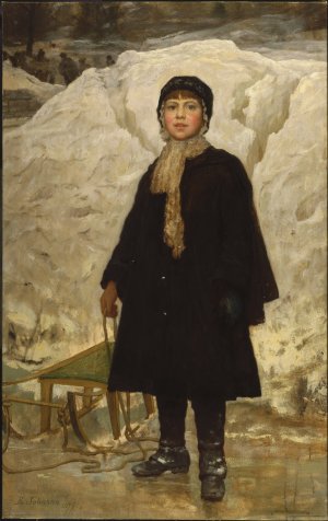 Portrait Of A Child by Eastman Johnson Oil Painting