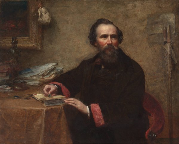 Portrait of Genio C. Scott  by Eastman Johnson - Hand-Painted Oil Painting Reproduction