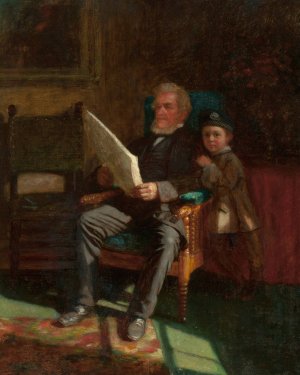 Portrait of John C. Chandler and Philip J. Wilson by Eastman Johnson Oil Painting