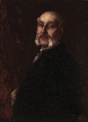 Samuel W. Rowse by Eastman Johnson Oil Painting