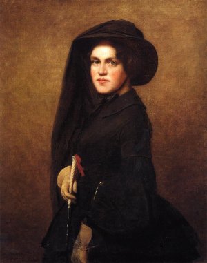 Sarah Osgood Johnson Newton by Eastman Johnson Oil Painting
